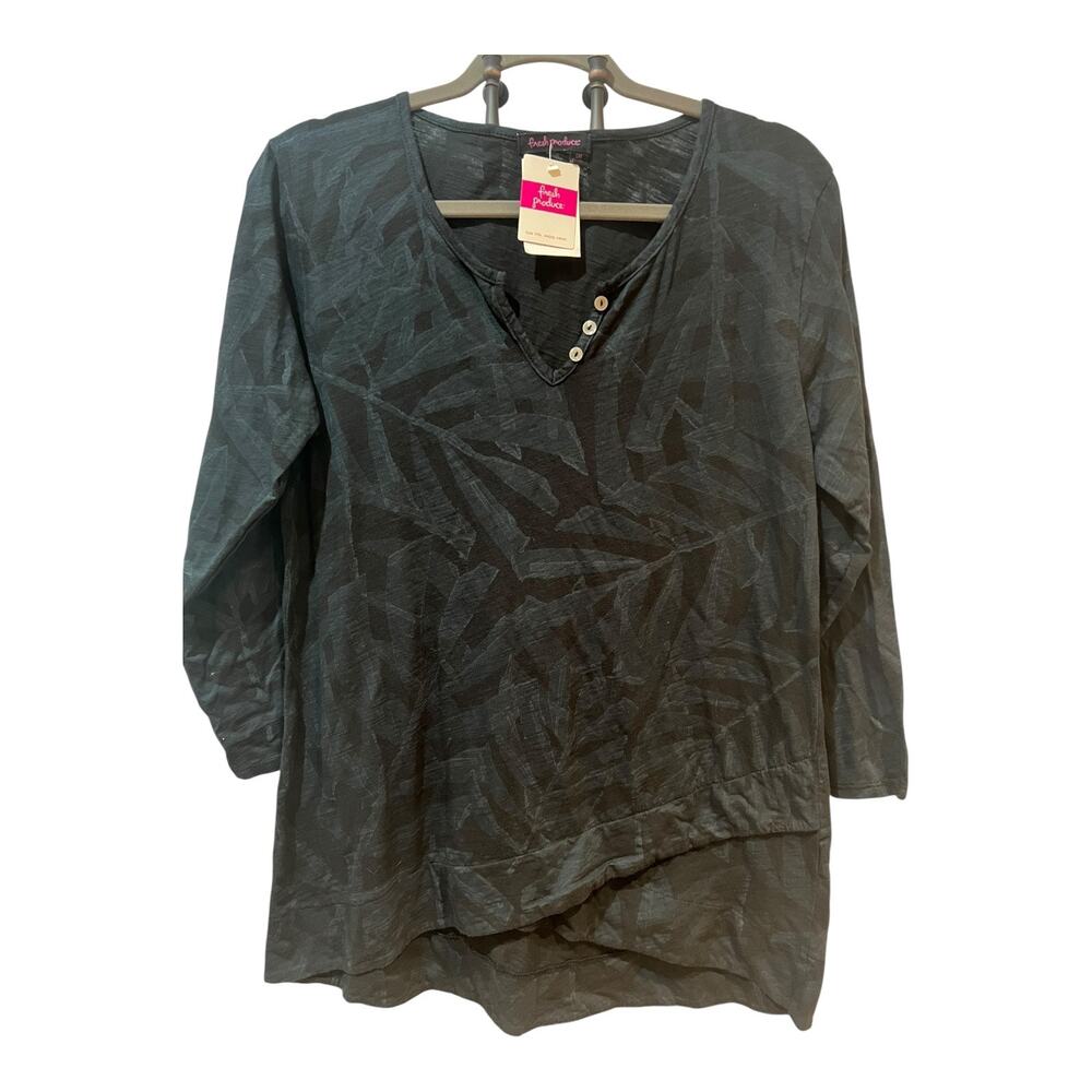 Fresh Produce Top Women’s Small Navy Camo Tunic 100% Cotton NWT